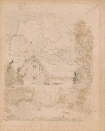 Estudio para cabaña en campo de maíz, East Bergholt de John Constable